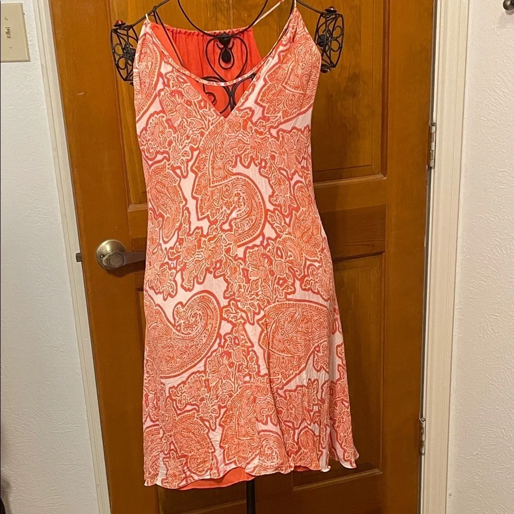 💕💕💕BOGOHO💕💕💕Red and White Michael Kors Paisley Dress-large